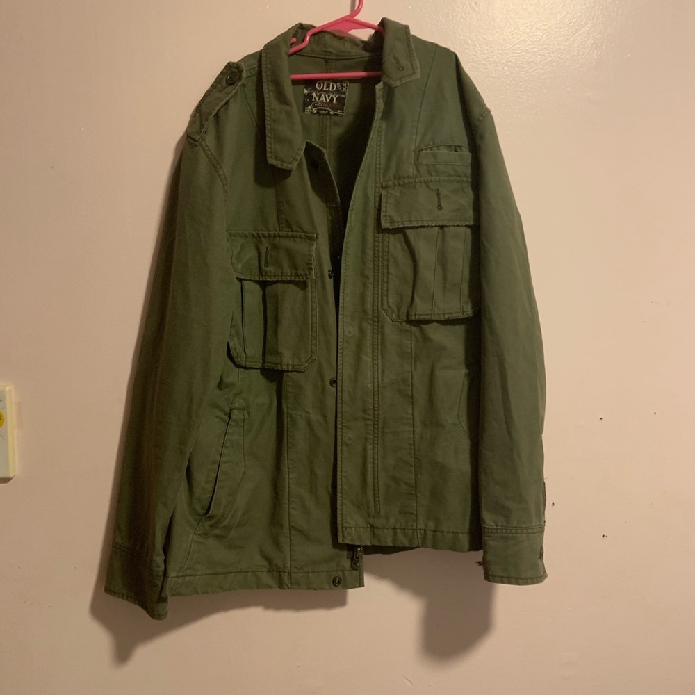 Green utility jacket